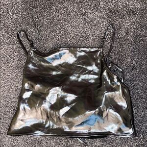 Wild Fable Shiny Black and White Sleeveless Camisole